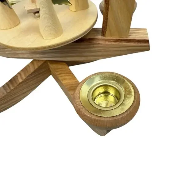 German Christmas Candle Pyramid Wood Windmill Choir Hand Made - Picture 5 of 10